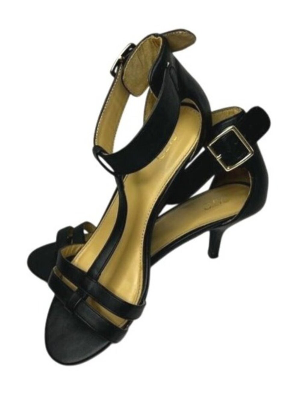 CATO Black Strappy Heels Size 8 Open Toe Ankle Strap Stiletto Sandals - Picture 3 of 11